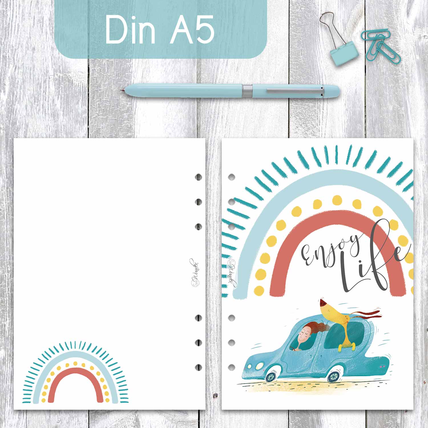 SinnWunder Planer-Dashboards (Deckblätter) Din A5 "Enjoy Life"